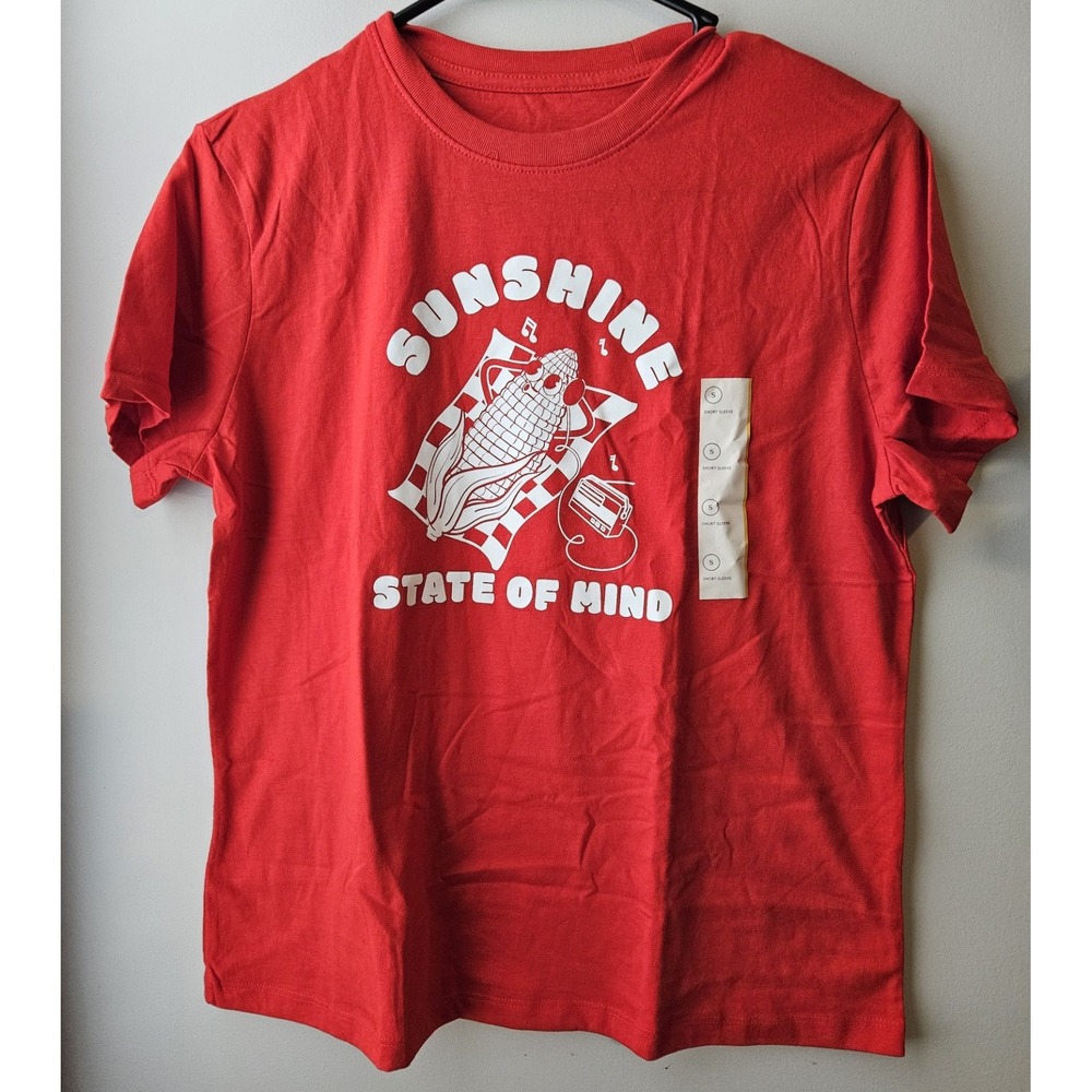 Universal Thread Red Graphic T-Shirt "Sunshine State of Mind" Size S New‎
